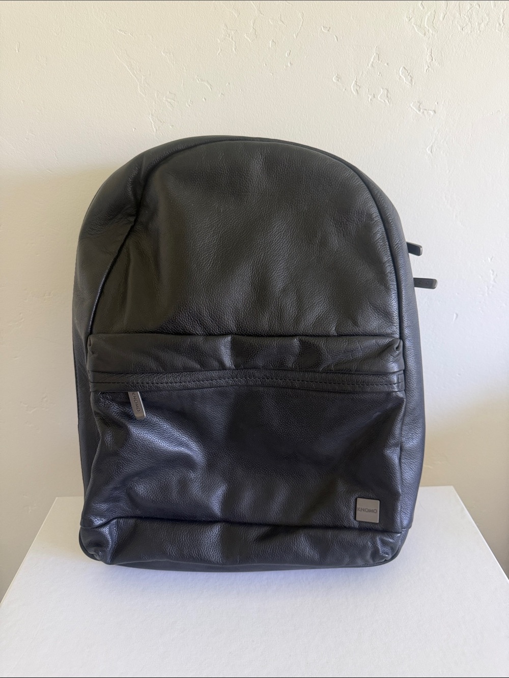 Knomo Leather Backpack in Black